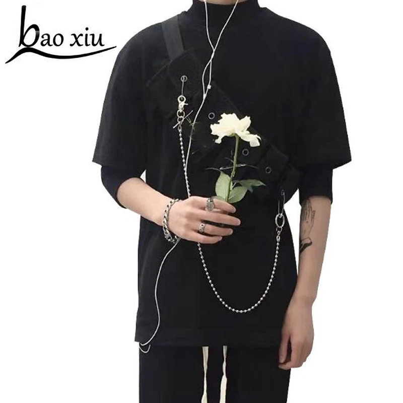 

New Street Long Metal Chain Rock Punk Trousers Hipster Pant Jean Keychain Silver Ring Clip Keyring Pin HipHop Belt Jewelry