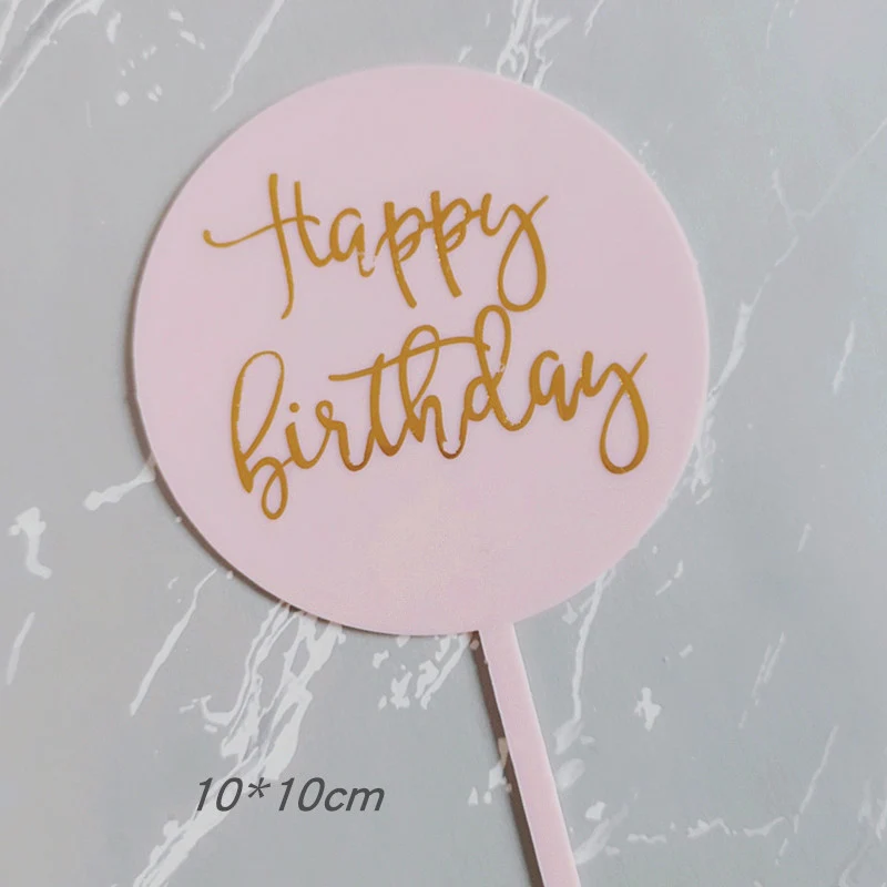 Золотые буквы Топпер для торта «С Днем Рождения» детский душ Кружева уши кролика флажки для торта акриловые торт Топпер день рождения торт Декор
