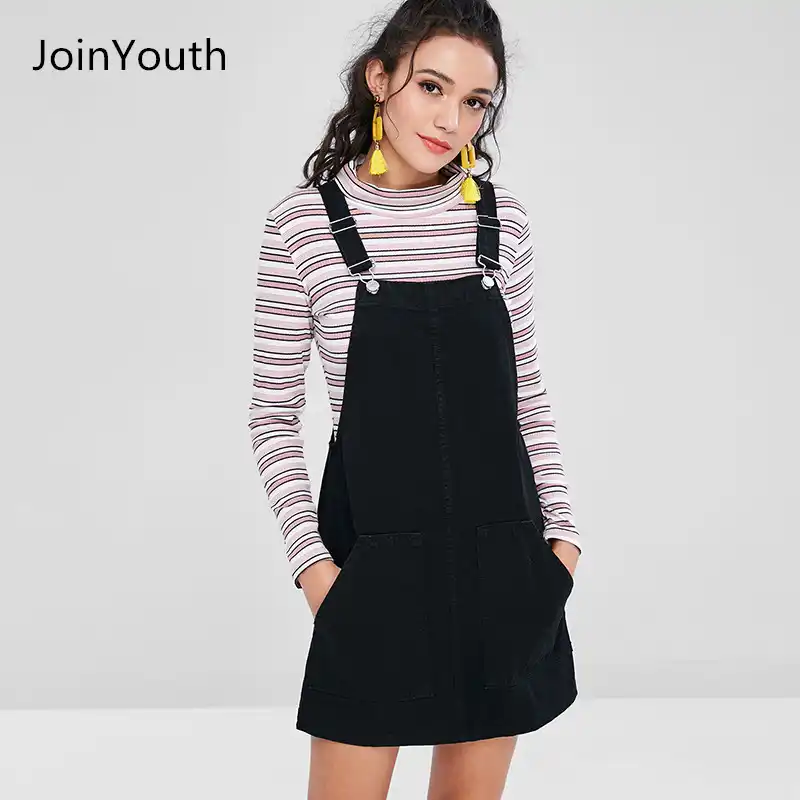 black suspender dress