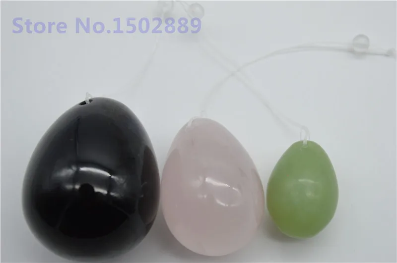 Free shipping 100% mixed color natural Set/3 jade eggs for vaginal tightening kegel exerciser kegel weight yoni egg ben wa ball Free shipping 100% mixed color natural Set/3 jade eggs for vaginal tightening kegel exerciser kegel weight yoni egg ben wa ball