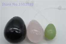 Free shipping 100% mixed color natural Set/3 jade eggs for vaginal tightening kegel exerciser kegel weight yoni egg ben wa ball Free shipping 100% mixed color natural Set/3 jade eggs for vaginal tightening kegel exerciser kegel weight yoni egg ben wa ball
