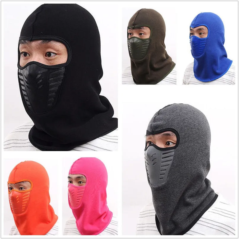 Winter Hats Sports Fleece Headgear Warm Scarf Hat Tactical Mask Ski Cycling Face Mask Windproof dustproof Hiking Mask #3j#F (15)