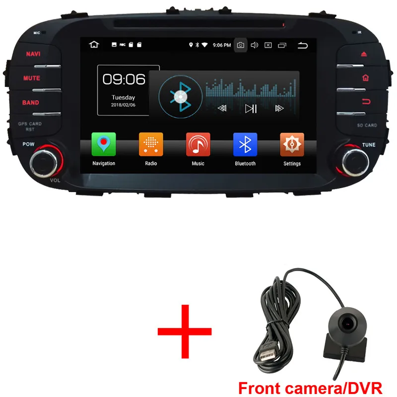 KLYDE 8 дюймов Восьмиядерный Android 8,0 4 Гб ОЗУ 32 Гб ПЗУ PX5 4G FM автомобильный DVD мультимедийный плеер радио для Kia Soul - Цвет: Radio x USB DVR