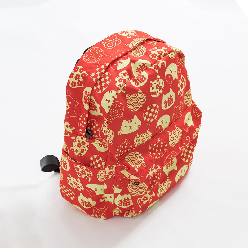 Новинка, водонепроницаемый рюкзак Mochila с игривым принтом Красного кота, элегантный дизайн, модная сумка через плечо, женский рюкзак