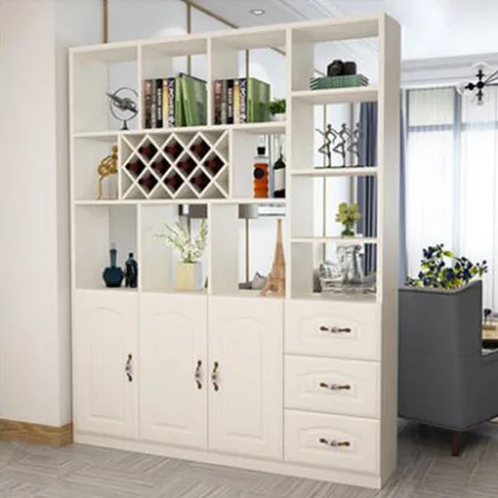 B white New Modern Minimalist Multi-Function Cabinet Home Porch Cabinet Living Room Dining Room Decoration Cabinet Wine Cabinet Rack - Цвет: B white