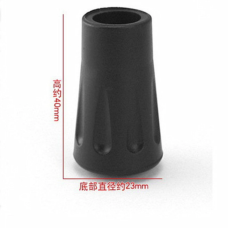 Outdoor boarded stick rod tip walking stick crutch Fitting Rod tip sleeve protective sleeve Round rubber wear-resistant feet01_