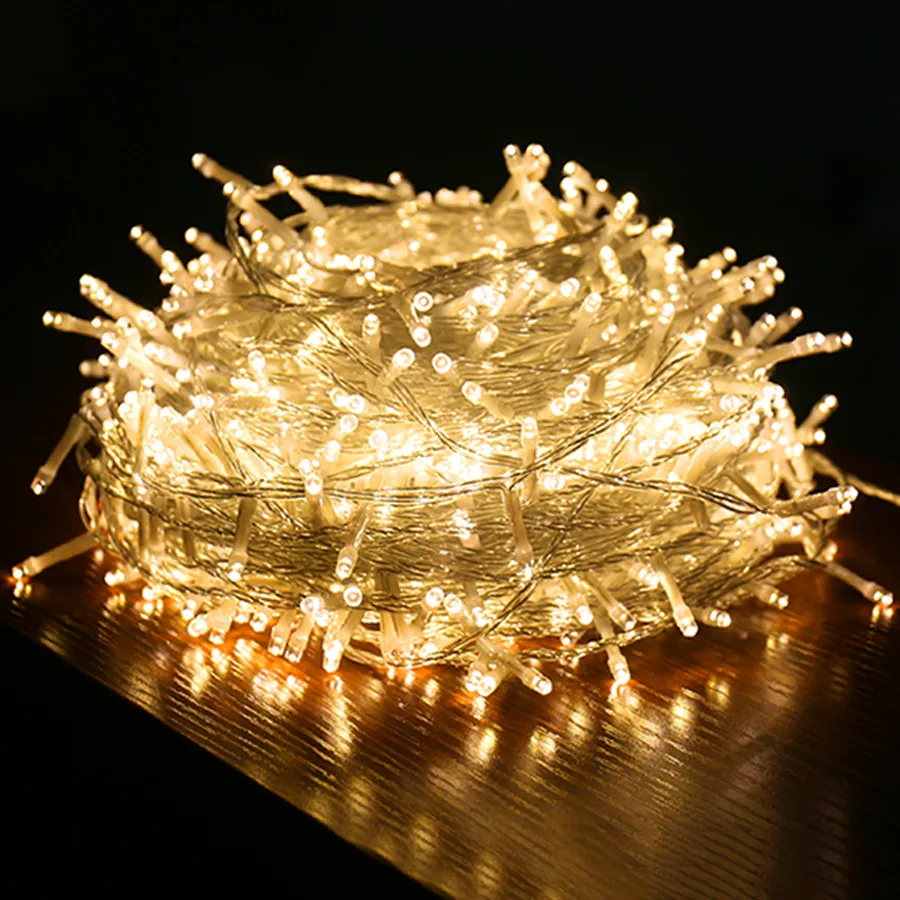 Thrisdar 100M 1000 LED Christmas LED String Light Outdoor Wedding Party Holiday Fairy Light Garden Backyard Fairy Garland Light