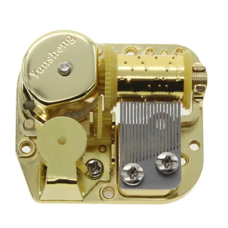 2016 New Arrival DIY Music Box Wind Up Clockwork Gold Plated Music Box