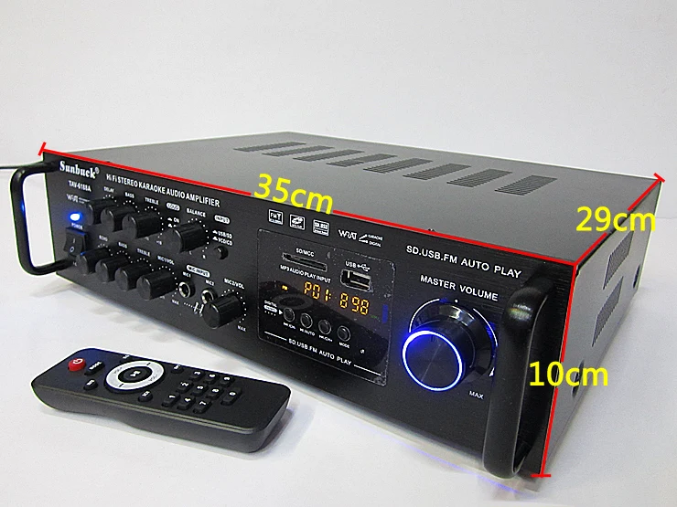 TVA-6188A/TVA-6188BT 2,0 канал 500 Вт 220/12V с Bluetooth, Hi-Fi, домашний кинотеатр караоке стерео аудио усилитель