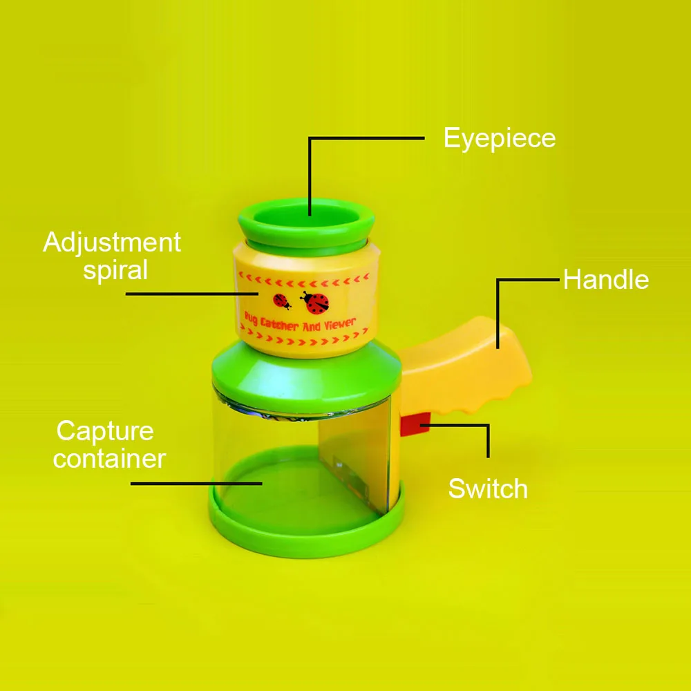 Природа Разведка инструмент Детская кукла зеленый насекомых, ловушки просмотра научно микроскоп детский сад преподавания разведка