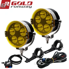 Goldrunway 50W 3.5′ Motorcycle Motorbike Headlight 6000LM U3 LED Driving auxiliary Spot Head Light Lamp High/Mid/Low