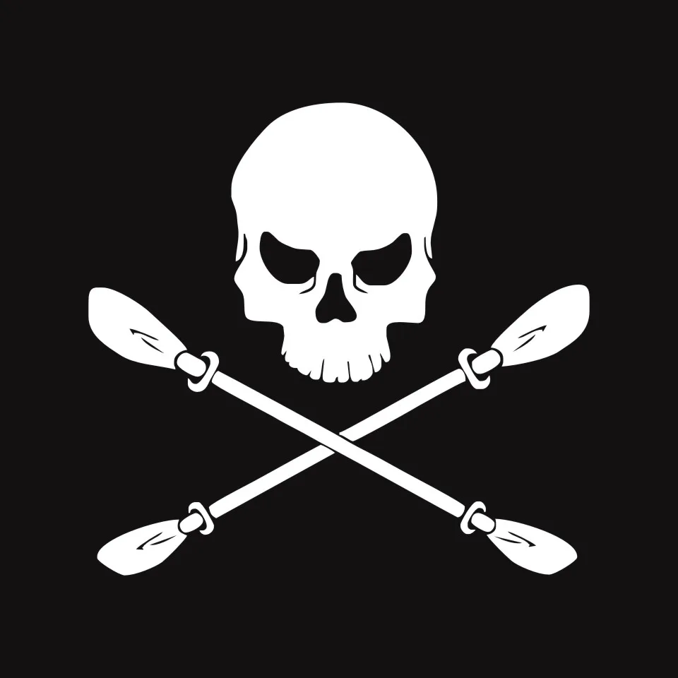 Cunymagos Kayak Fishing Skull Car Sticker Classic Fashion Decorative Auto Motorcycle Car Accessories Sticker Car Styling 1615CM (4)