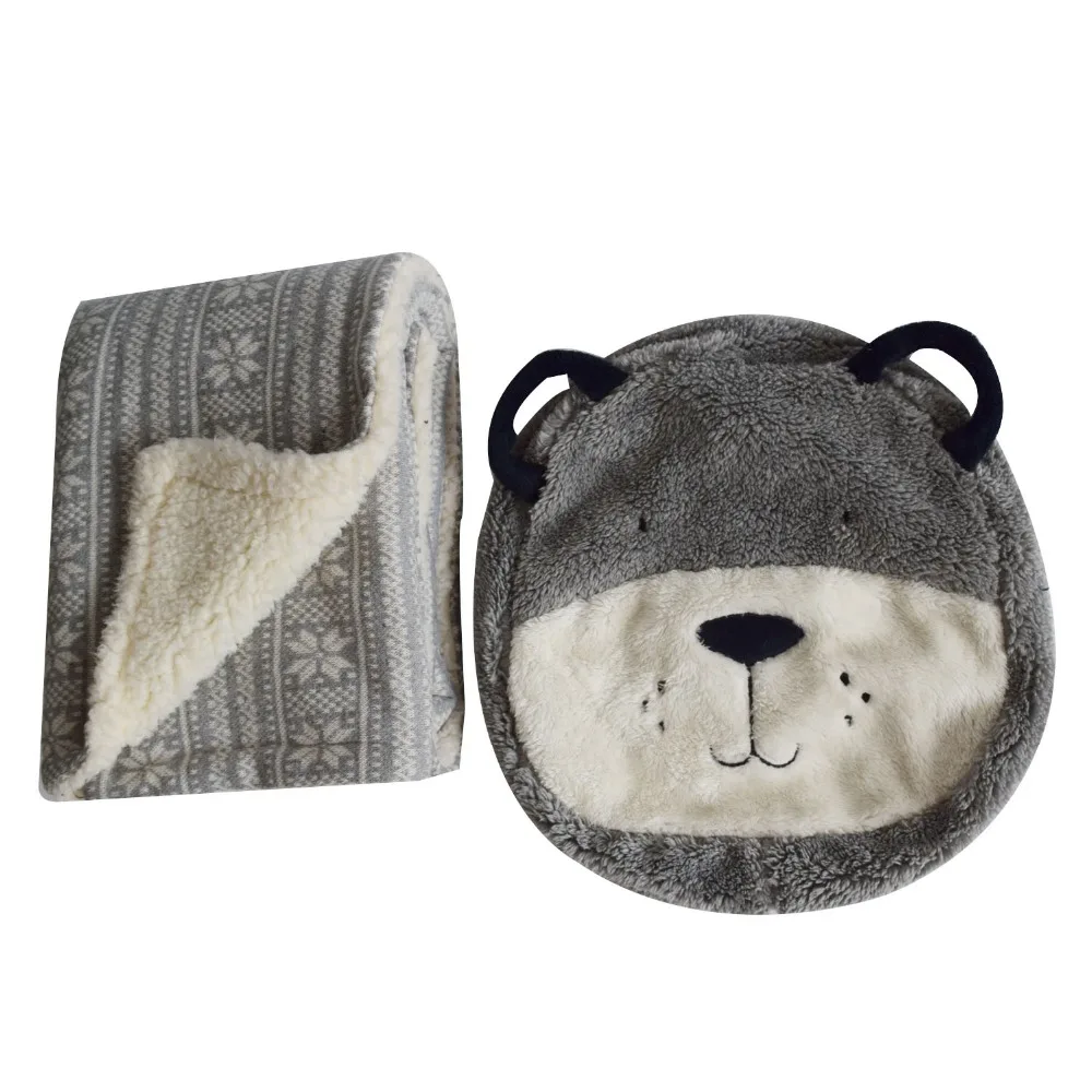 Free shipping Bear bag blanket insert Backpack blanket dual use Easy to