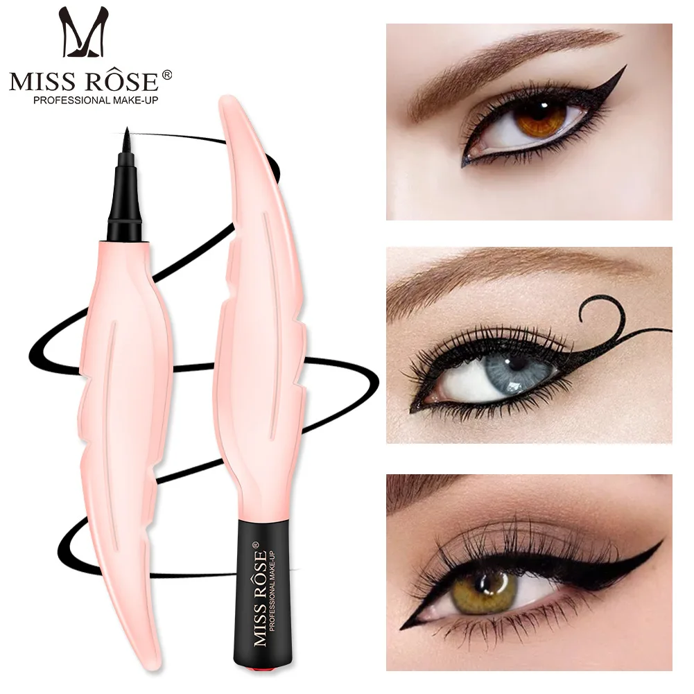 

MISS ROSE Eyeliner Professional Liquid Eye liner Feather Pen Long Lasting Waterproof Lazy Person Eyeliner Cosmetics Pen