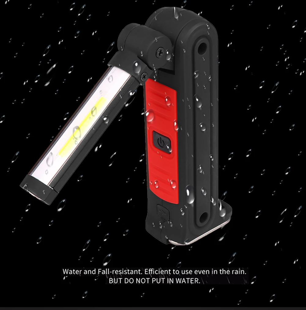 USB Перезаряжаемый COB Светодиодный фонарь светильник инспекционный свет 4 режима с магнитом на хвостовой части дизайн фонарик с подвеской лампа водонепроницаемый