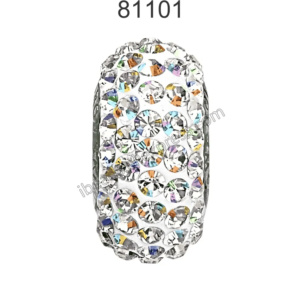 1 шт.) Кристалл от Swarovski 81101 тонкий Becharmed& Pave бисер Подходит для брендовых браслетов и ювелирных изделий - Цвет: Crystal 001 AB