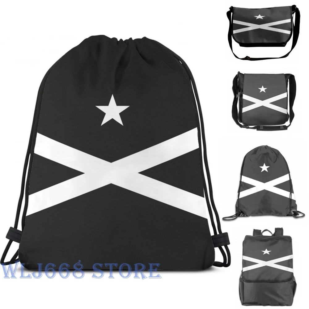 

Funny graphic print shoulder Bags women Black Flag (Santa Hermantat Catalana) Single shoulder backpack travel for men Gym Bag