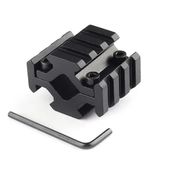 

4-sided guide rail 3 slot sight clip 1PC Universal Barrel Mount 4 Rail Picatinny Weaver Rail fit for Scope Optics Lasers hunting