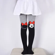 Spring Autumn Girls Tights Cartoon Cat Baby Girl Pantyhose Fashion Knitted Cotton Cute kids Stocking Baby Pantyhose For 1-10 T