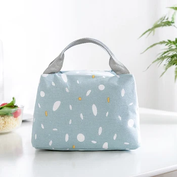 

BONAMIE Cooler Lunch Bags With Zipper New Women Ladies Girls Kids Portable Insulated Thermal Lunch Bag Box Portable Picnic Bag