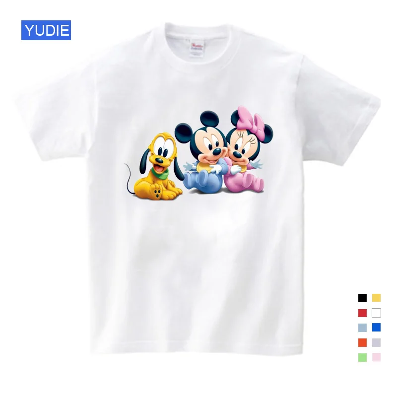 

Summer short-sleeved T 3 T-9 T Duck Donald Mickey mouse cartoon children clothes new fashion children 2019 sport YUDIE