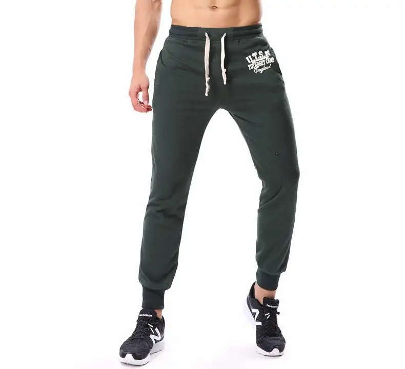 

Men Spring Autumn Skinny Jersey Jogger Pants Casual Cotton Active Workout Sweatpant Running Sports Athletic Trousers