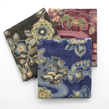 

Fashion cotton linen material Beautiful print fabric Home Cheongsam Tablecloth Bedspread Cushion Curtain Handmade DIY fabrics
