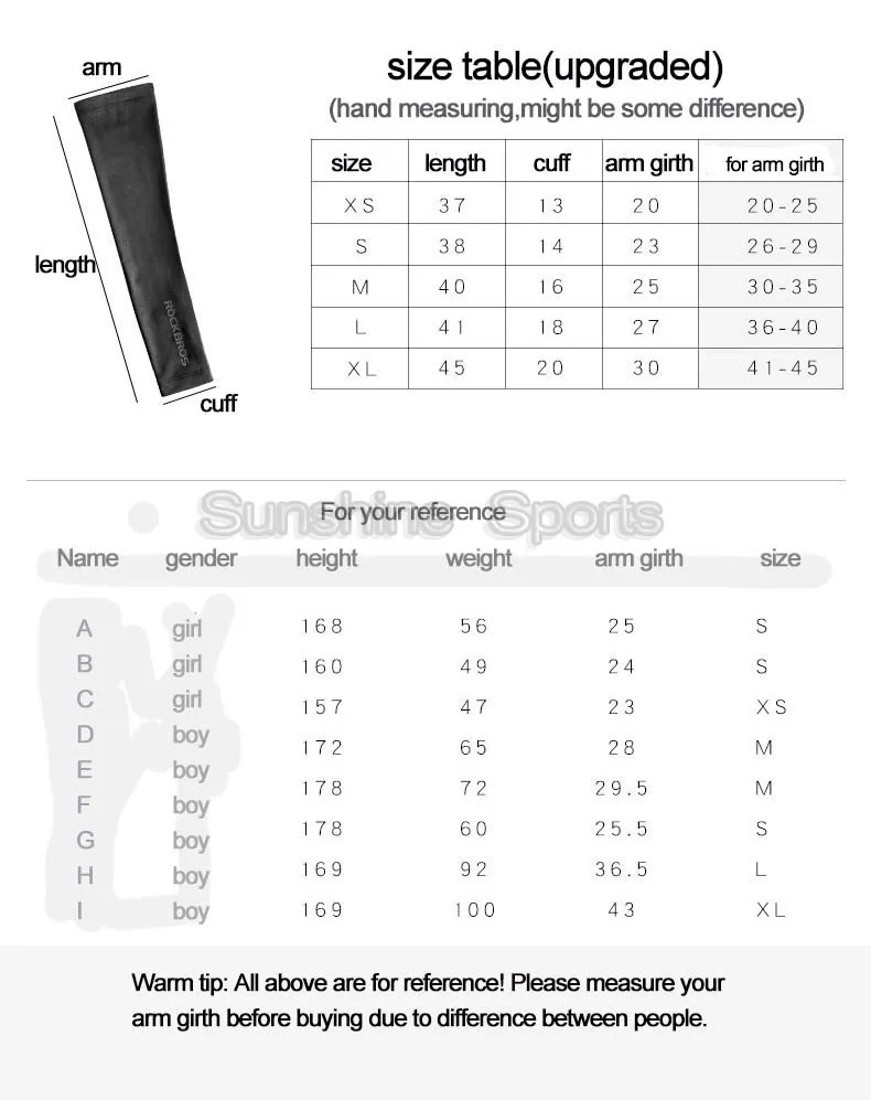 ROCKBROS летние спортивные рукава женские мужские анти-УФ гетры для рук Велоспорт Баскетбол бег велосипед руки рукава спортивные аксессуары
