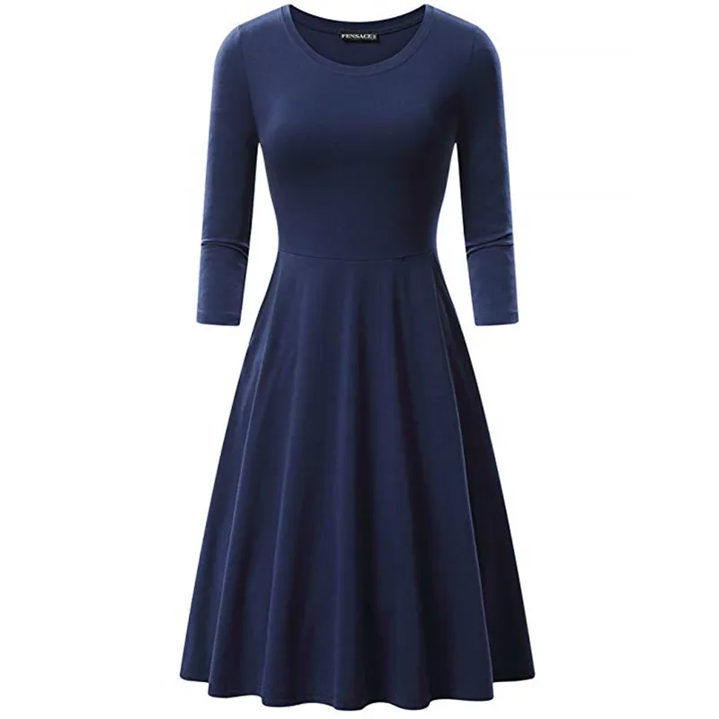 

[Lakysilk]2019 Women Cotton Poly Vintage Dress Casual Loose Solid Long Dresses Plus Size 2XL 3XL Large Size Party Black Dresses