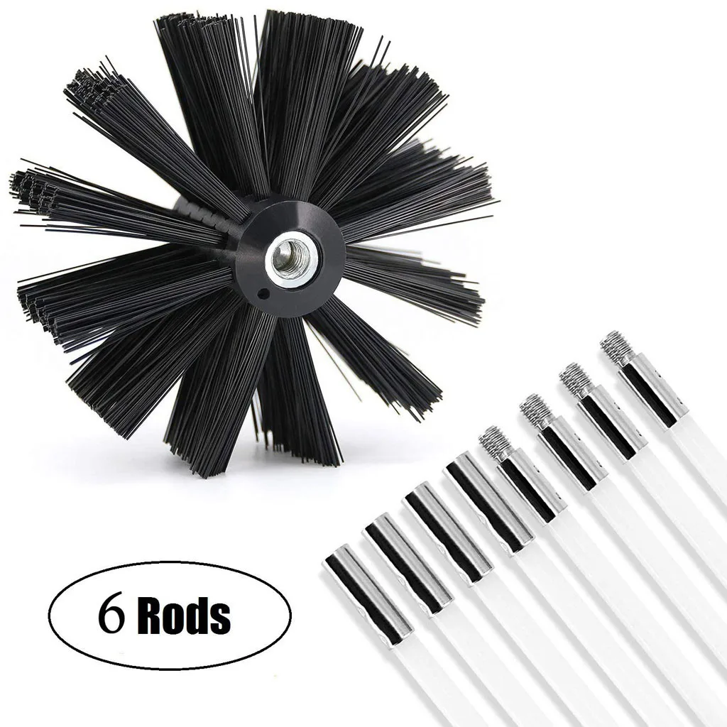 

Durable Dryer Duct Cleaning Kit Lint Remover Extends Up To 12 Feet Synthetic Brush Head Washing Home Handheld Clean Tool Smudge