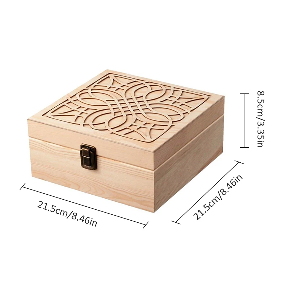 Деревянная коробка для хранения эфирного масла с откидной пряжкой, сумка-Органайзер, прочная антикоррозионная посылка с эфирным маслом
