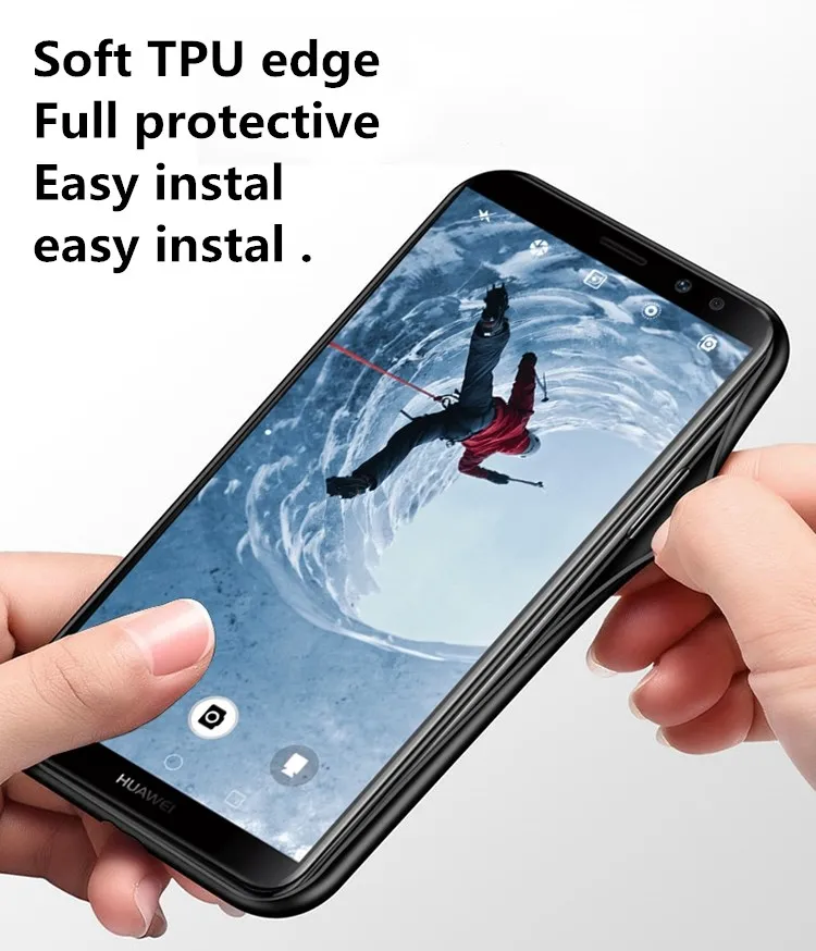 Чехол для Huawei Mate 20x мягкий силиконовый магнитный автомобильный бампер из