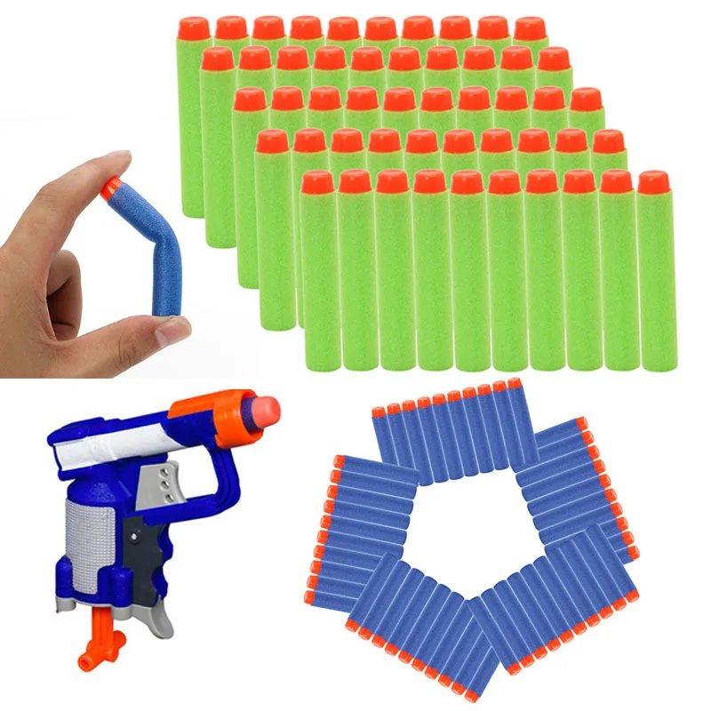Refill Darts Bullets For Nerf N-strike Elite Series Blasters Children Toy Gun Blue Soft Bullet Foam Guns Accessories