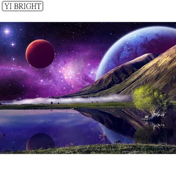 

5D DIY Full Square Diamond Painting Cross Stitch Interstellar scenery 3D Diamond Embroidery Rhinestone Mosaic Home Decoration