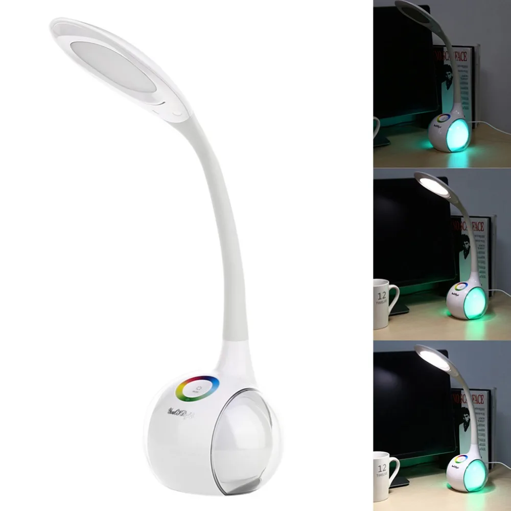 

LumiParty USB Charging 34 LED Table Light Intelligent Lamp Colour-Changing Pedestal Flexible Goose Neck Bed Lamp Decoration Gift