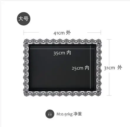 Классический черный металл лотки для хранения кекса декоративные поднос, поднос подносы для украшения дома TYTP020 - Цвет: S2