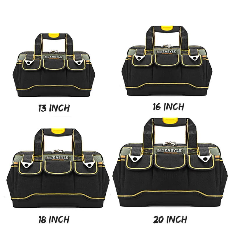 Новые сумки для инструментов, размер 13, 16, 18, 20, водонепроницаемая сумка большой емкости, инструменты с жестким дном, держатель для тяжелых инструментов, инструменты для хранения