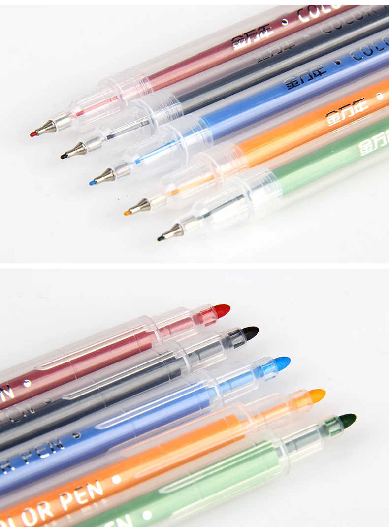 24 Assorted Colors Water Based Drawing Manga Double Twin Tips Colorful Fineliner Markers Pen Kids Drawing Art Design