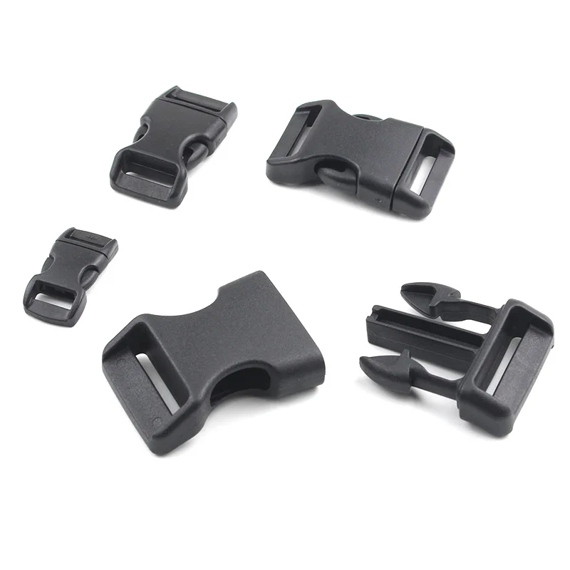 10 50 100pcs Plastic Buckle 3//8/" Contoured Side Release For Paracord Bracelet