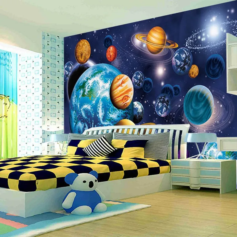 3D обои beibehang с изображением звездного неба Настенные любых размеров|wallpaper roll|3d