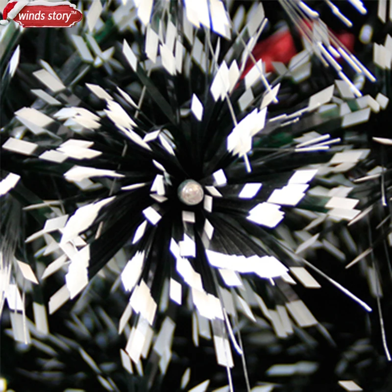  Christmas tree 4'/5'/6' Fiber optic LED Colour Changing Traditional Artificial Green Flash Xmas tre - 32834481065