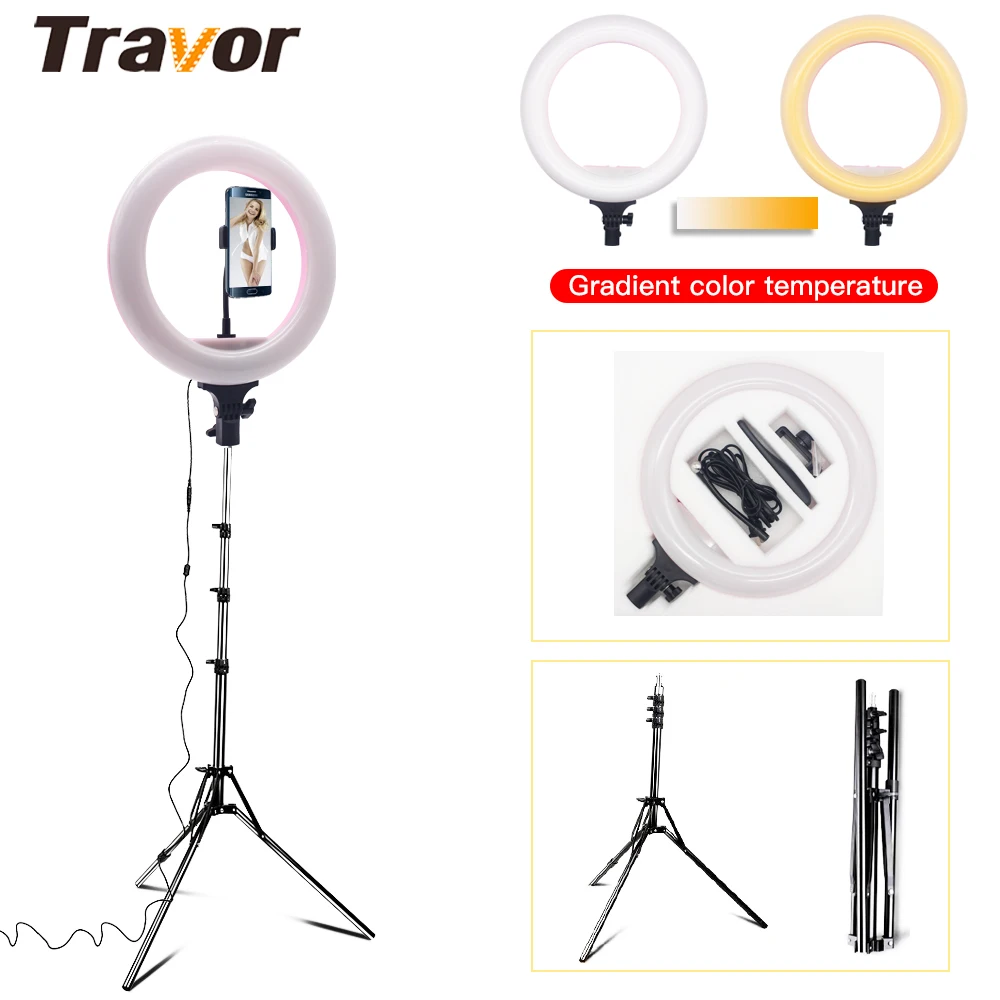 

12.6" LED Ring Light Dimmable LED Photography Selfie Soft ring lamp 40W Photo ringlight for Youtube Makeup