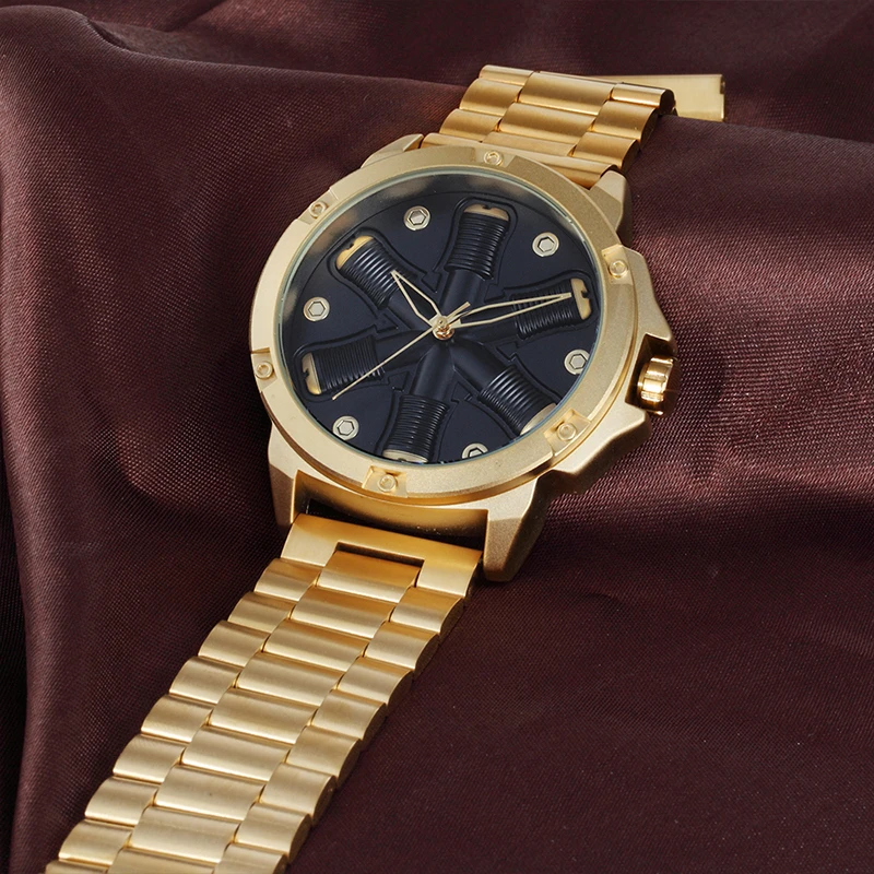 spring shape  steel watch10