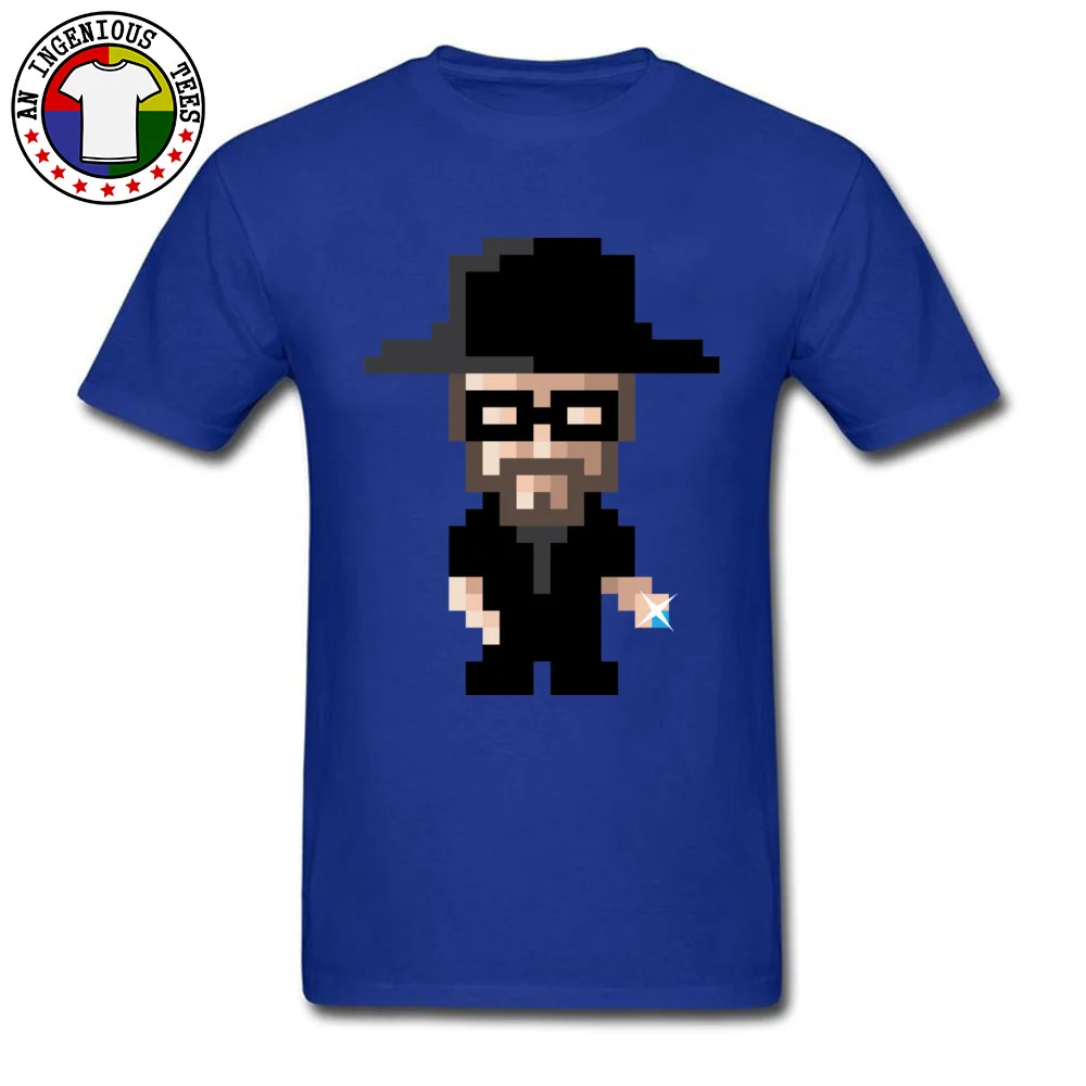 Slim Fit Men T Shirt Crewneck Short Sleeve 100% Cotton Heisenberg 1 T Shirt Leisure Tshirts Wholesale Heisenberg 1  blue