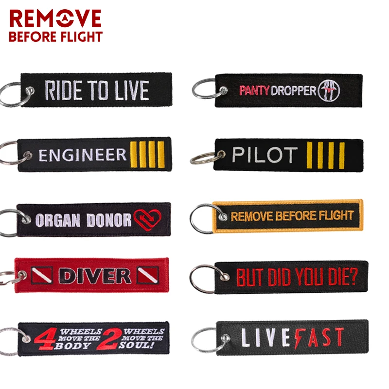 

2PCS Motorcycle Cars Keychain Embroidery Key chain for Moto llaveros Fashion Keychain Key Fobs Key holder OEM ATV Keyring