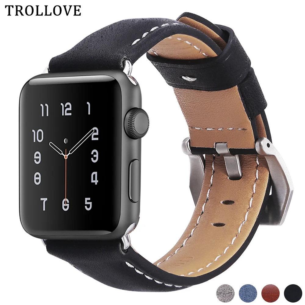 Watchband For Apple Watch Band Series 3/2 38MM 42MM Leather Replacement Band Strap for iwatch Series 4 40MM 44MM Wrist Bracelet Watchband For Apple Watch Band Series 3/2 38MM 42MM Leather Replacement Band Strap for iwatch Series 4 40MM 44MM Wrist Bracelet