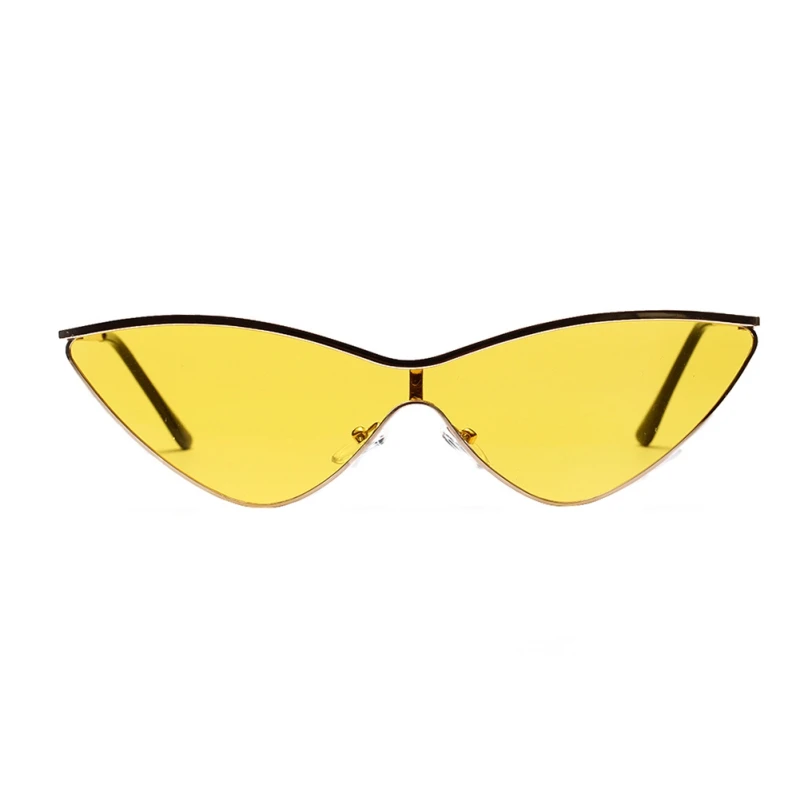 Милые сексуальные женские солнцезащитные очки кошачий глаз Женская металлическая рамка треугольник Винтажные Солнцезащитные очки для женщин Uv400