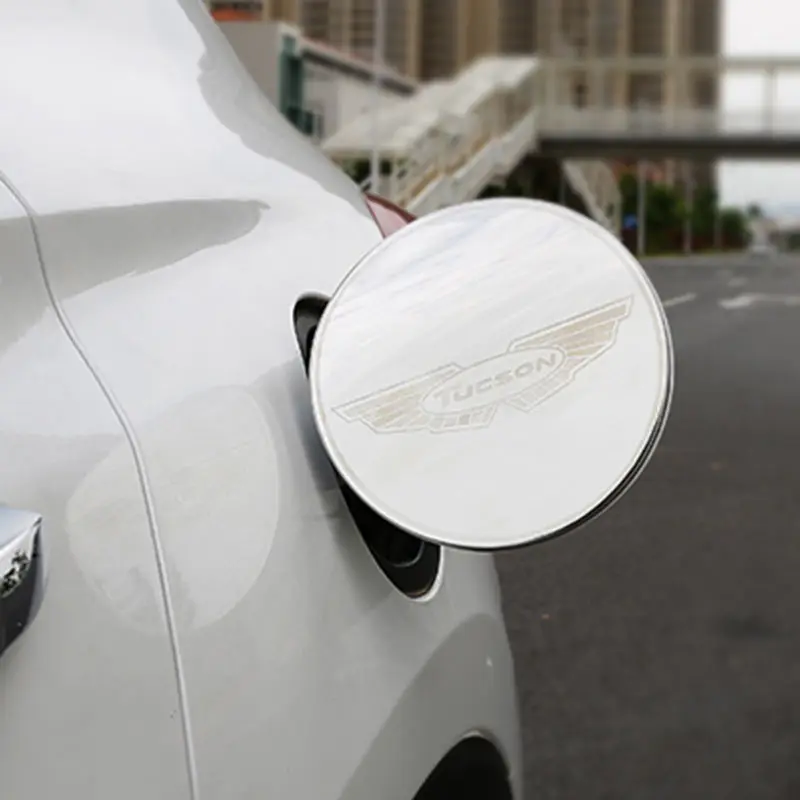 

FOR HYUNDAI TUCSON 2016 2017 EXTERIOR ABS CHROME CAR OIL GAS FUEL TANK CAP COVER TRIM STICKER 4WD DECORATION ACCESSORIES