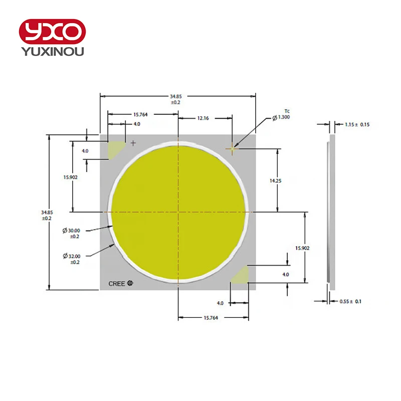 1 шт. Cree CXB3590 CXB 3590 светодиодный светильник для выращивания 3500K CD Bin 80 CRI 36V с пластиковым держателем для медицинских растений