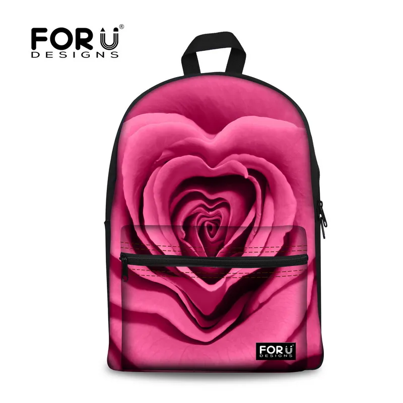 FORUDESIGNS/детская школьная сумка цветок Холст Школьные сумки для подростков девочек детский школьный рюкзак через плечо Machilas Bolsa Feminina - Цвет: C0126J